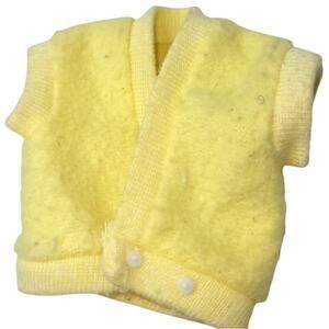 Rare Vintage Barbie's Boyfriend, Ken's Yellow Cartigan Sweater Vest